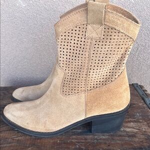 Sundance Tan Suede Ankle Boots